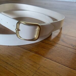 Medium Martina Mori White Gold Buckle Belt